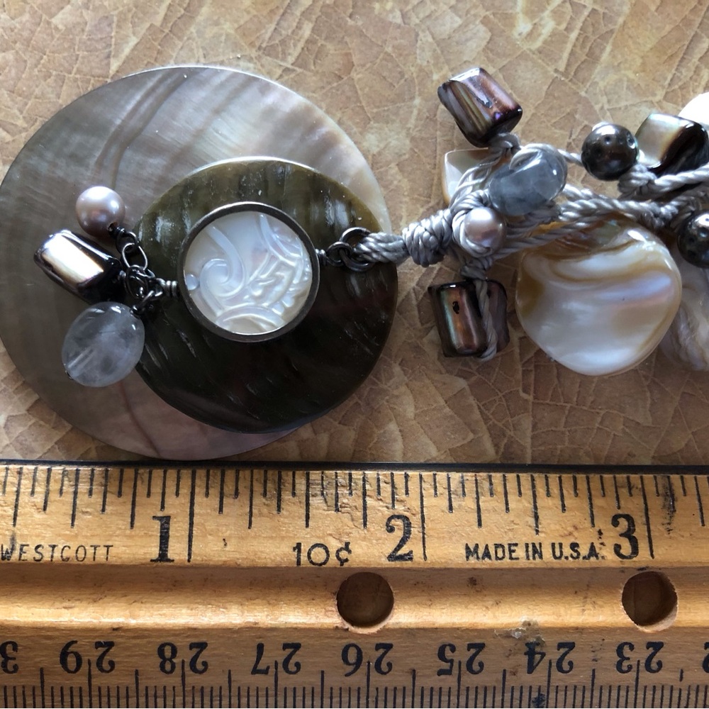 Retired Silpada -- String Quartz/Shell Necklace - image 7